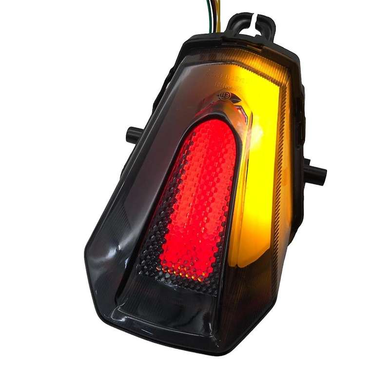 for GSX-R1000 GSXR1000 2017-2021 Rear Tail Light Brake Turn Signals Integrated LED Light - Black