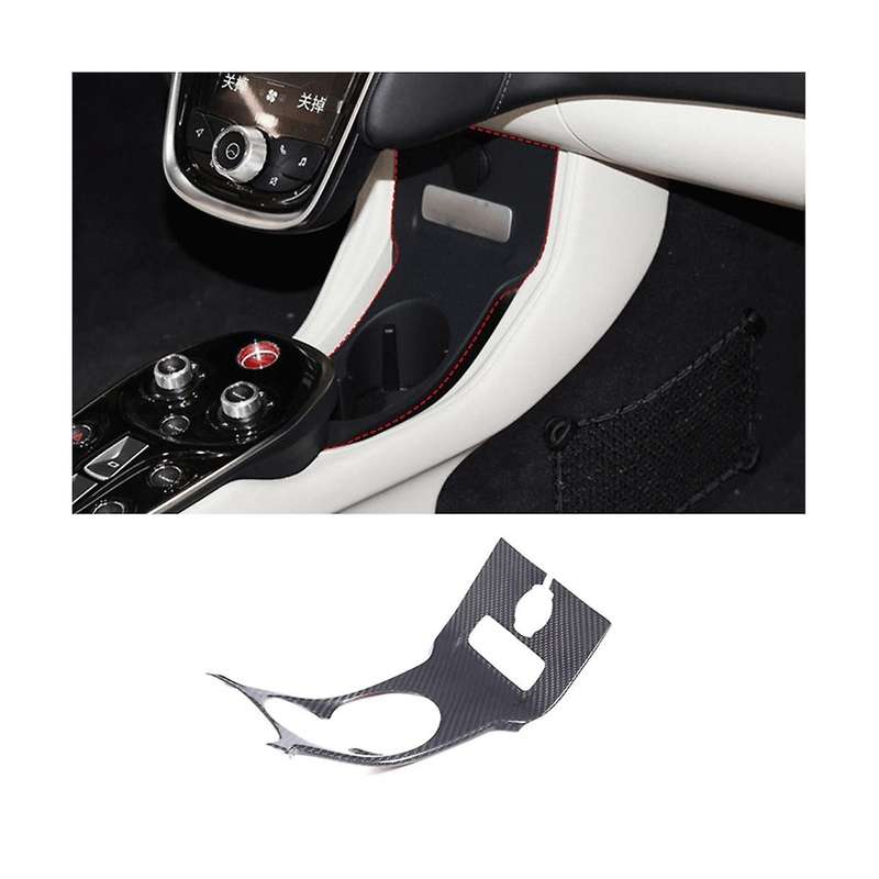 for GT 2019-2022 Dry Carbon Fiber Car Central Control Storage Box Panel Cover Decorative Sticker Acc