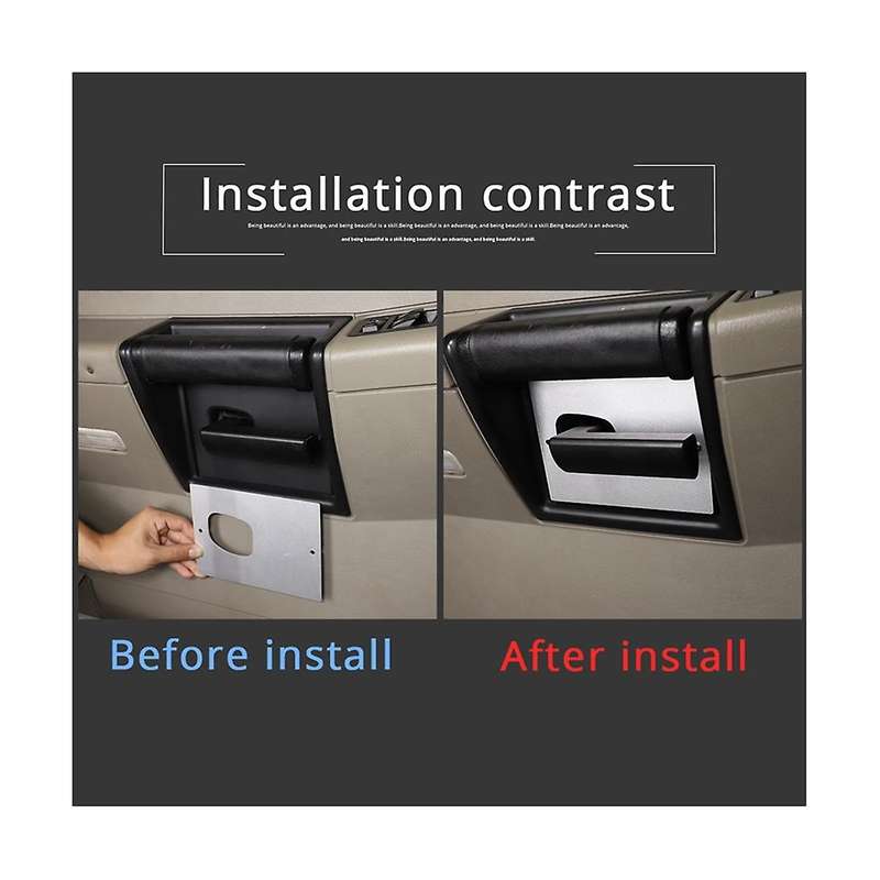 for H2 2003-2007 Inner Door Handle Bowl Panel Cover Trim Sticker Accessories ,aluminum Alloy Silver
