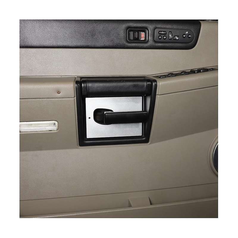 for H2 2003-2007 Inner Door Handle Bowl Panel Cover Trim Sticker Accessories ,aluminum Alloy Silver