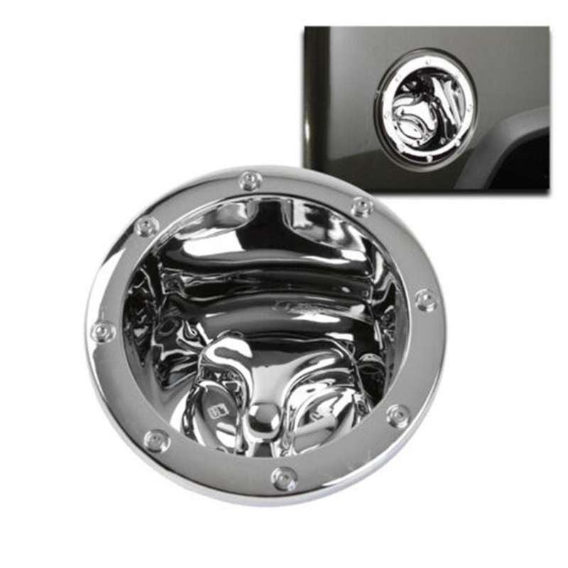 for H2 2003-2009 Car Fuel Door Bezel Gas Tank Cover Moulding Trim Chrome Cap Hatch Oil Filler Decora