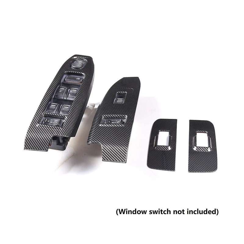 for H3 2005-2007 Stainless Steel Carbon Car Door Window Glass Lift Switch Frame Cover Trim Sticker A