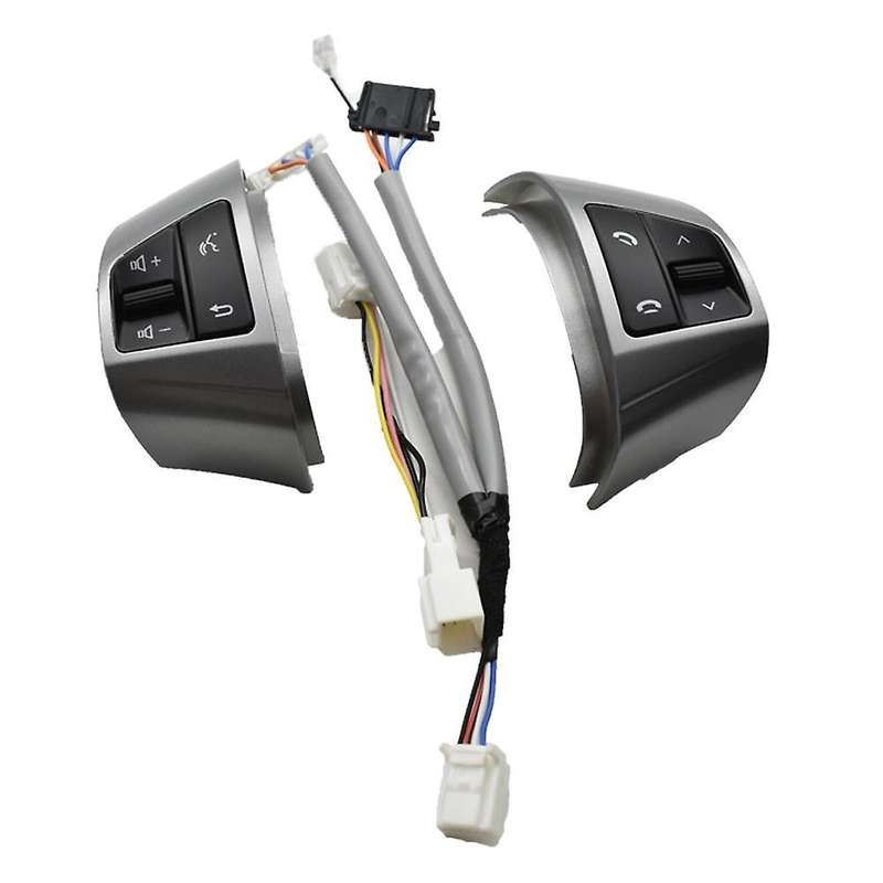 for HD 2008-2016 Multifunction Steering Wheel Control Button Switch Audio Control Silver 8 Keys