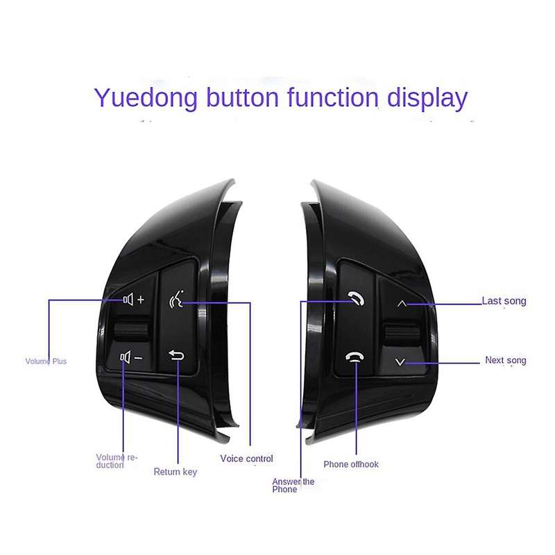 for HD 2008-2016 Multifunction Steering Wheel Control Button Switch Audio Control Black 8 Keys