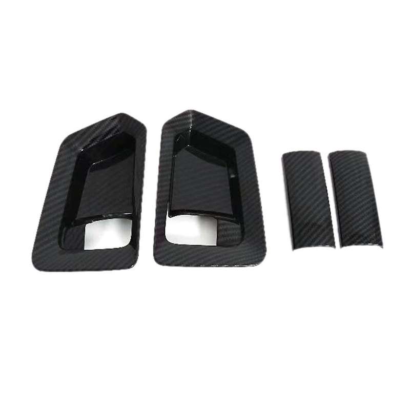 for Hiace H300 2019 2020 Carbon Fiber Style Inner Door Handle Cover Catch Bowl Trim Insert Bezel