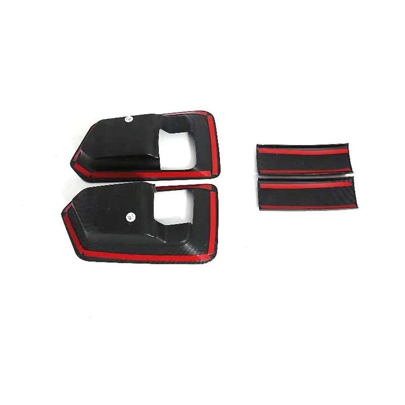 for Hiace H300 2019 2020 Carbon Fiber Style Inner Door Handle Cover Catch Bowl Trim Insert Bezel