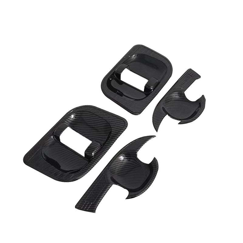 for Hiace Sixth Generation (h300) 2019-2022 Carbon Fiber Style Door Handle Bowl Cover Cup Cavity Tri