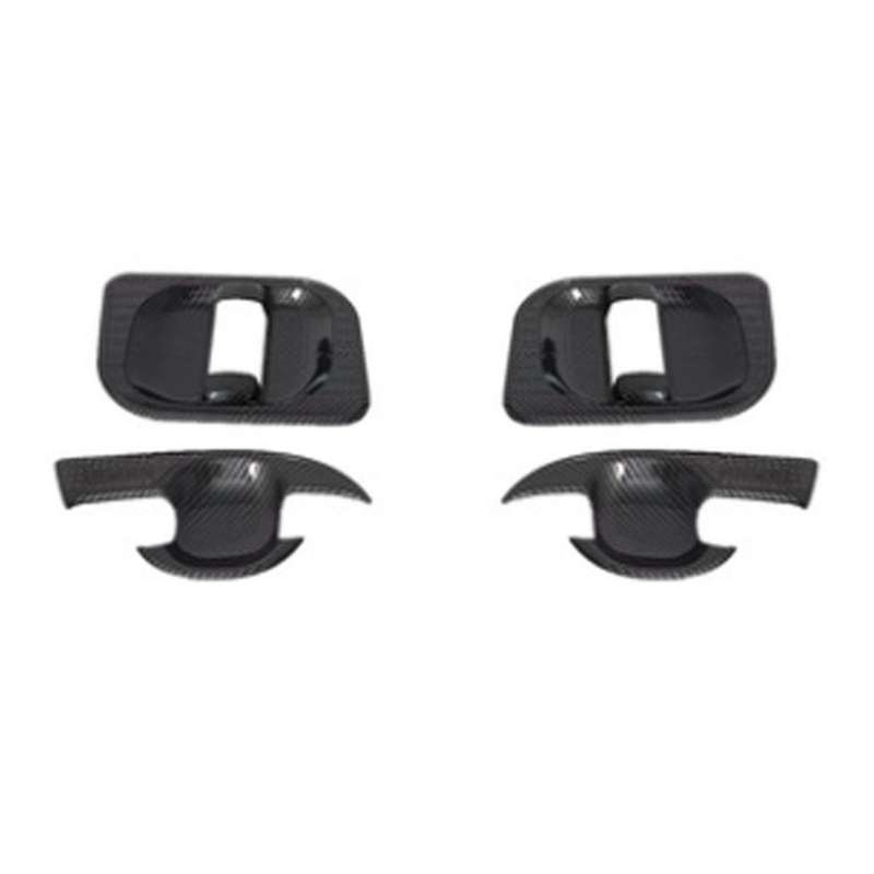 for Hiace Sixth Generation (h300) 2019-2022 Carbon Fiber Style Door Handle Bowl Cover Cup Cavity Tri