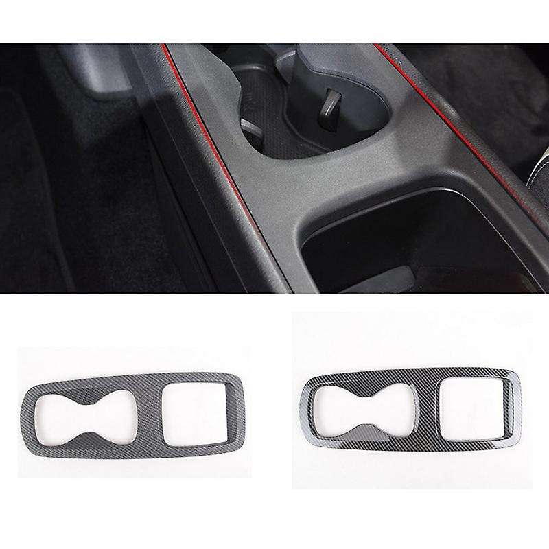 for  ID3 ID4 Car Central Control Cup Holder Panel Cover Trim Decorative Frame Accessories, Matt Carb