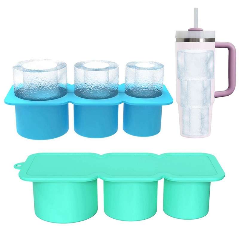 for Ice Tray Large Capacity Ice Tray Ice Making Mold Silicone Ice Tray Suitable for 30oz/40oz Yello