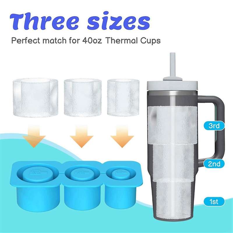 for Ice Tray Large Capacity Ice Tray Ice Making Mold Silicone Ice Tray Suitable for 30oz/40oz Yello