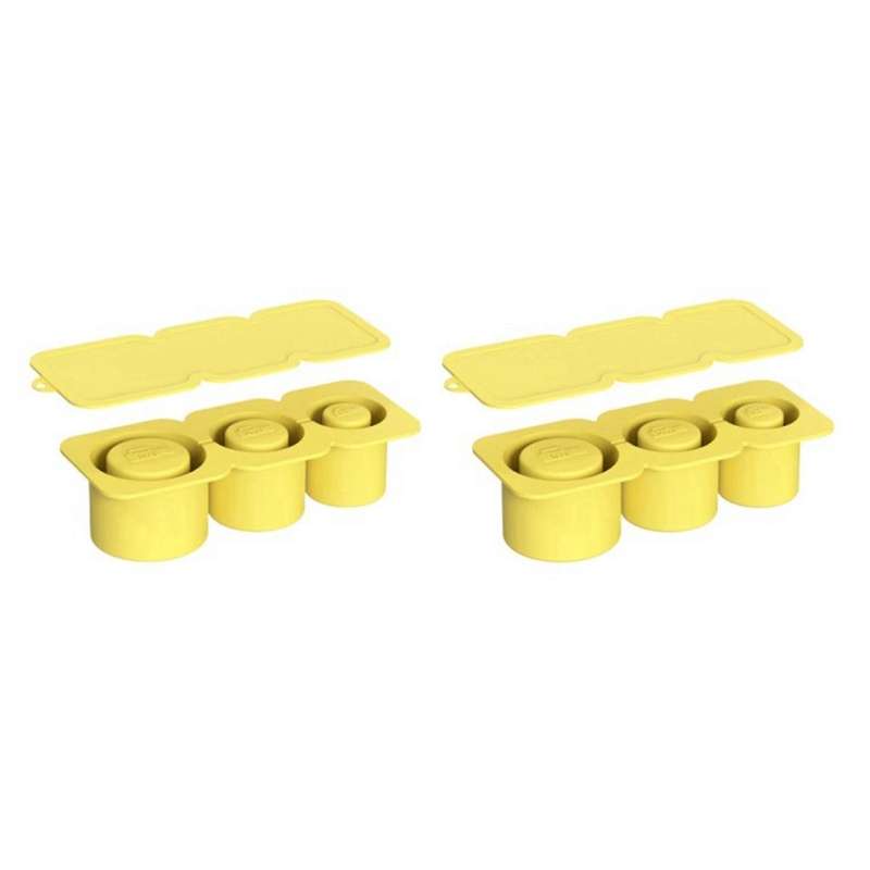 for Ice Tray Large Capacity Ice Tray Ice Making Mold Silicone Ice Tray Suitable for 30oz/40oz Yello