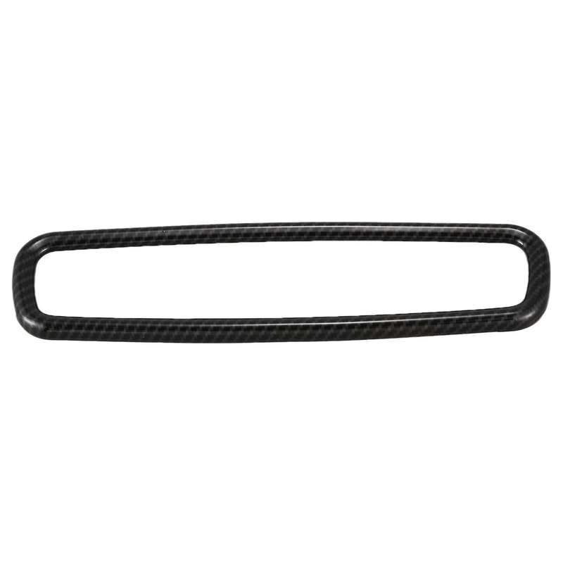 for Inner Rearview Mirror Trim Ring Cover Carbon Fiber 2015-2019