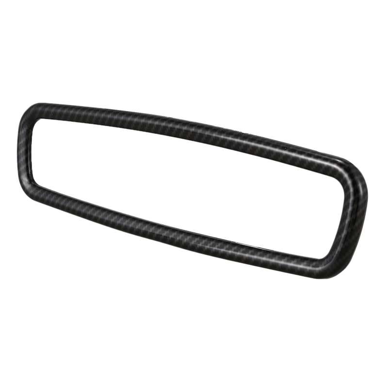 for Inner Rearview Mirror Trim Ring Cover Carbon Fiber 2015-2019