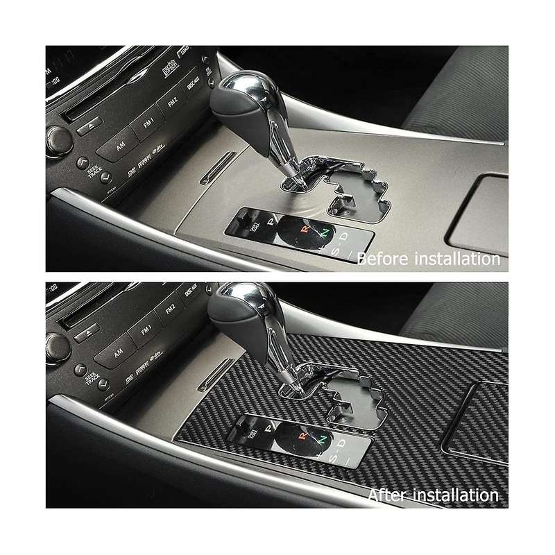 for Is Is250 Is300 Is350c 2006-2012 Carbon Fiber Console Gear Panel Cover Frame Decal Accessories