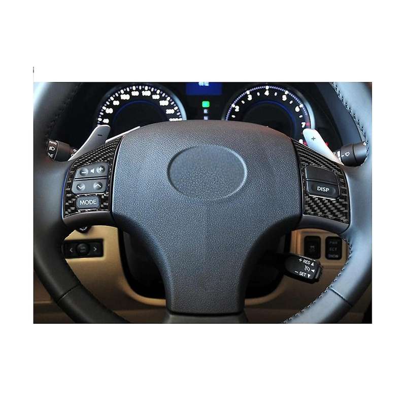 for Is Is250 Is300 Is350c 2006-2012 Carbon Fiber Steering Wheel Button Frame Cover Sticker Accessor