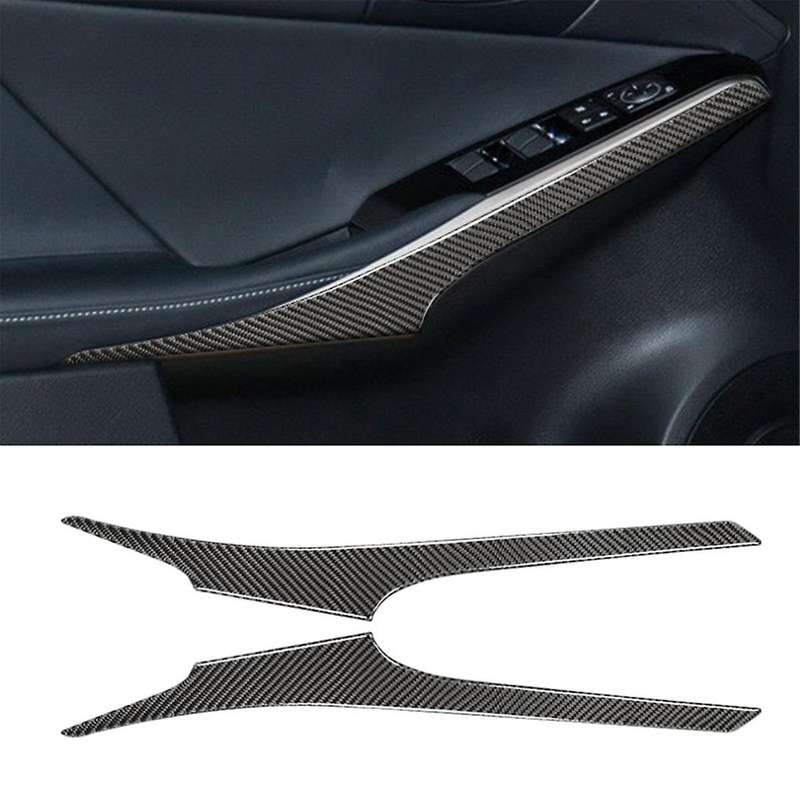 for IS250 IS200T IS300 IS350 2013-2019 Carbon Fiber Car Door Armrest Panel Cover Decal Trim Accessor
