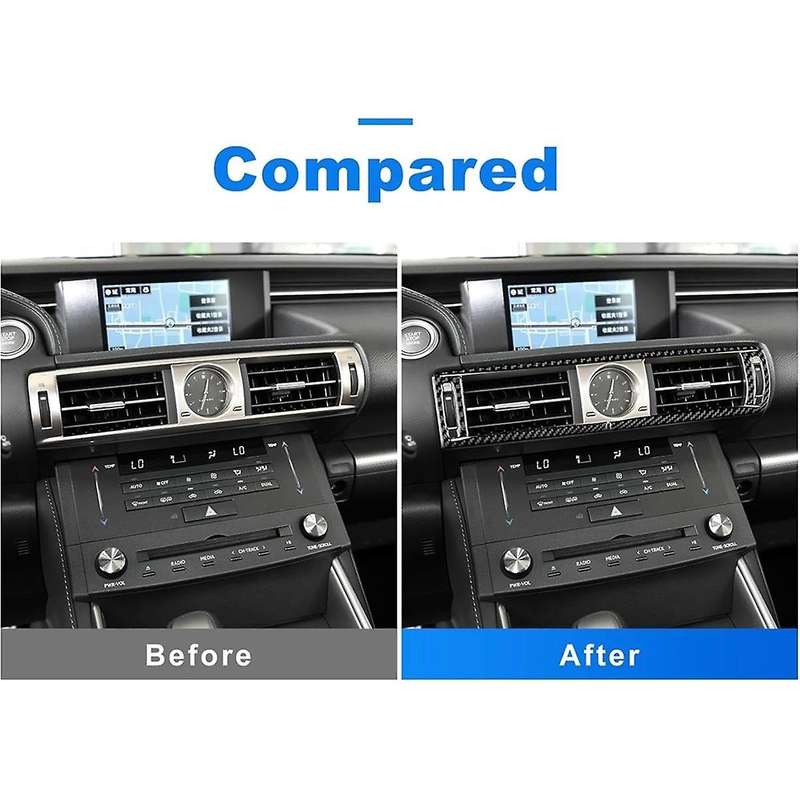 for Is250 Is200t Is300 Is350 2013-2019 Carbon Fiber Center Console Frame Cover Decal Trim Accessori
