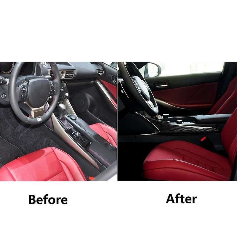 for IS250 IS200T IS300 IS350 2013-2019 Carbon Fiber Center Console Side Gear Shift Frame Cover Trim