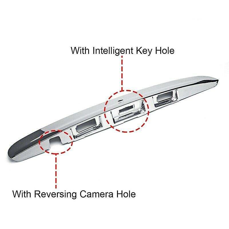 for J10 2007-2014 Chrome Car Rear Boot Lid Handle with Intelligent Key Camera Hole