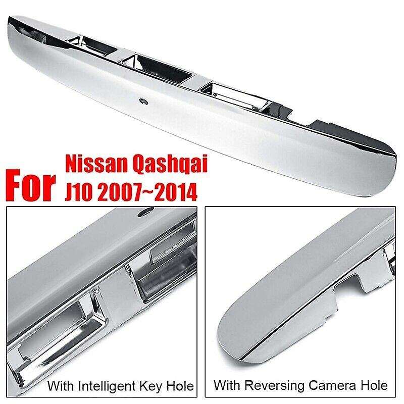 for J10 2007-2014 Chrome Car Rear Boot Lid Handle with Intelligent Key Camera Hole