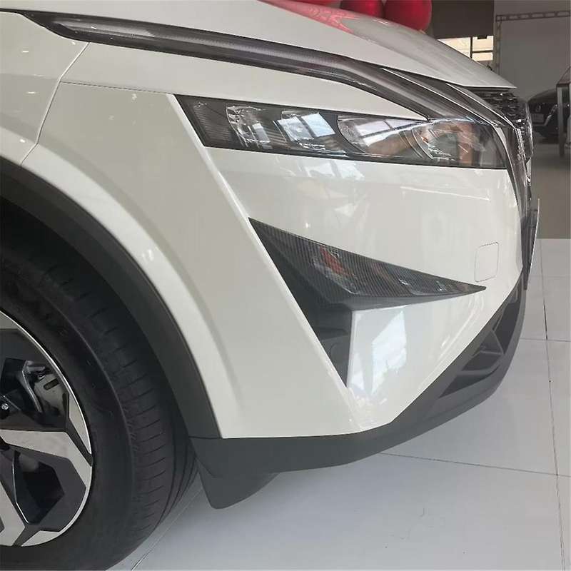 for J12 2022 2023 Car Front Fog Lights Cover Bumper Splitter Spoiler Trim Accessories Abs Carbon Fib