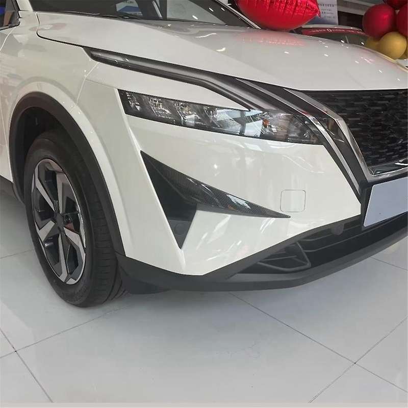 for J12 2022 2023 Car Front Fog Lights Cover Bumper Splitter Spoiler Trim Accessories Abs Carbon Fib