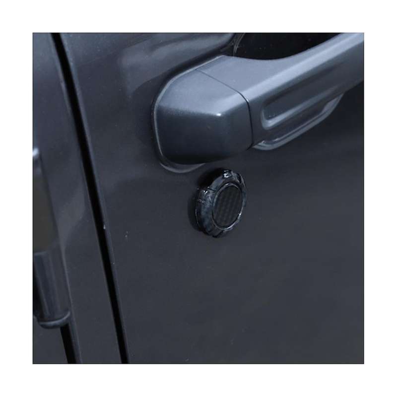for Jimny 2018-2020 Car Door Key Hole Decoration Cover Trim Door Lock Cover Carbon Fiber Exterior A