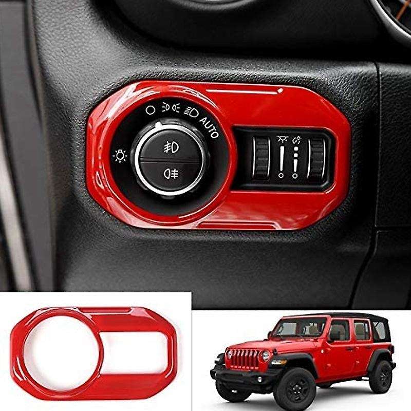 for JL 2018 2019 ABS Interior Headlight Lamp Switch Cover Trim