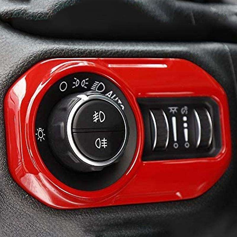 for JL 2018 2019 ABS Interior Headlight Lamp Switch Cover Trim