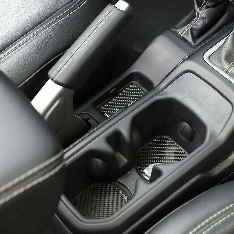for JL 2018 2020 JT Sticker Car Interior Water Cup Holder Carbon Fiber Coaster Decal