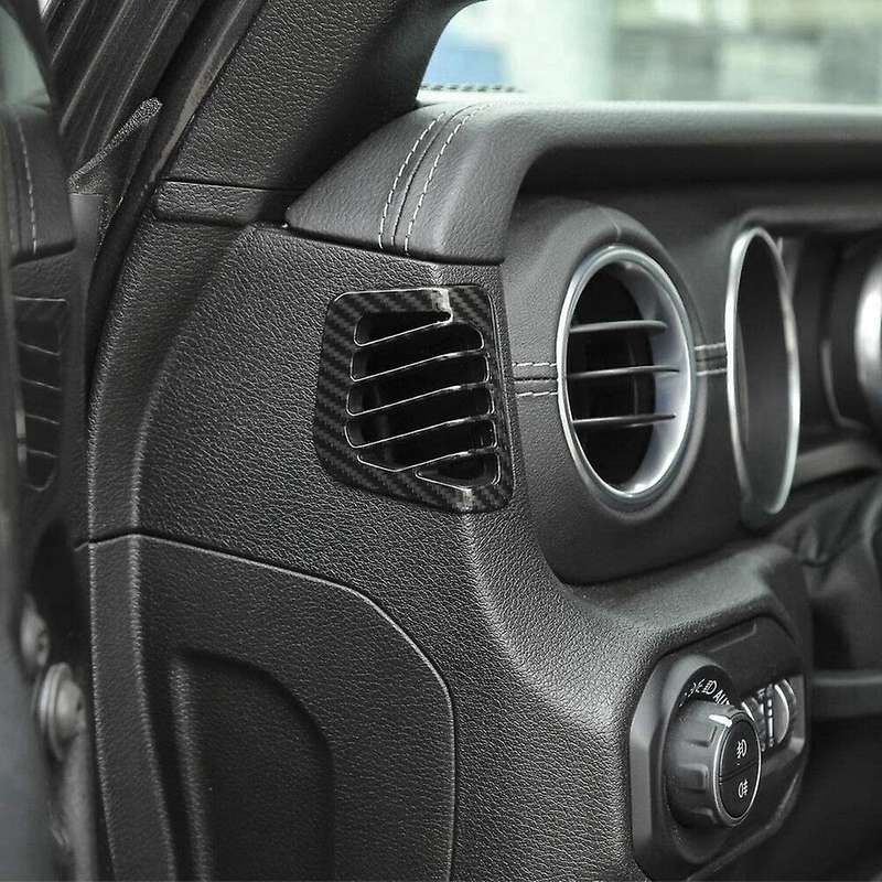 for JL JT 2018-2021 Car Interior Dashboard AC Air Outlet Vent Cover Trim Decor Accessories Carbon Fi