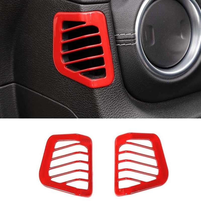 for JL JT 2018-2021 Car Interior Dashboard AC Air Outlet Vent Cover Trim Decor Accessories Red