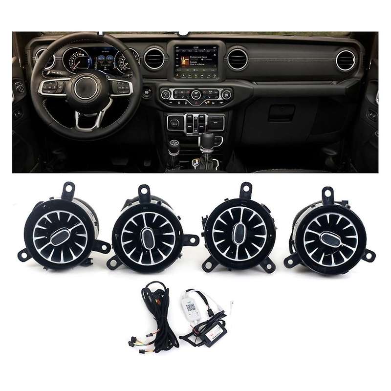 for JL 2018 - 2022 JK 2011-2017 64 Colors Turbo Outlet LED Ambient Light Ambient Light Air Outlet