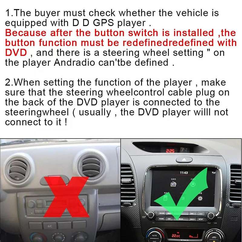 for K2 2011-2014 Multifunction Steering Wheel Control Button Audio Phone Volume Switch with Backlig