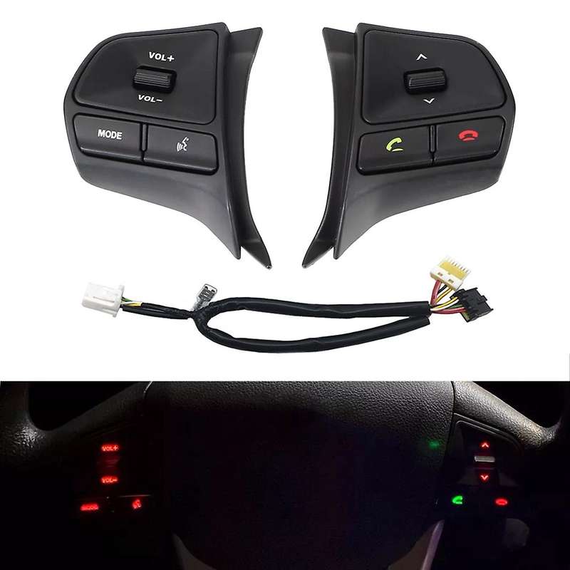 for K2 2011-2014 Multifunction Steering Wheel Control Button Audio Phone Volume Switch with Backlig
