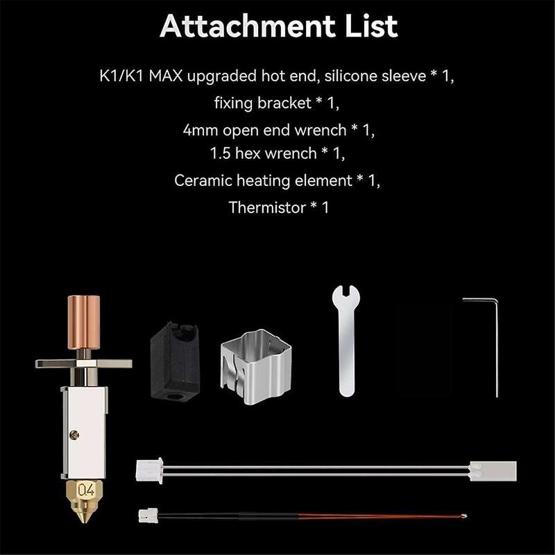for K1/ K1 Max Upgrade Hotend Kit Ceramic Heating Plate 550C Rapid Printing for K1 K1MAX - Extrud