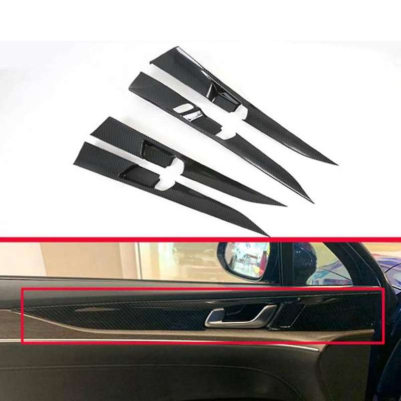 for K5 2020 2021 2022 Carbon Fiber Car Inner Door Handle Bowl Cover Trim Decor Frame Sticker Accesso