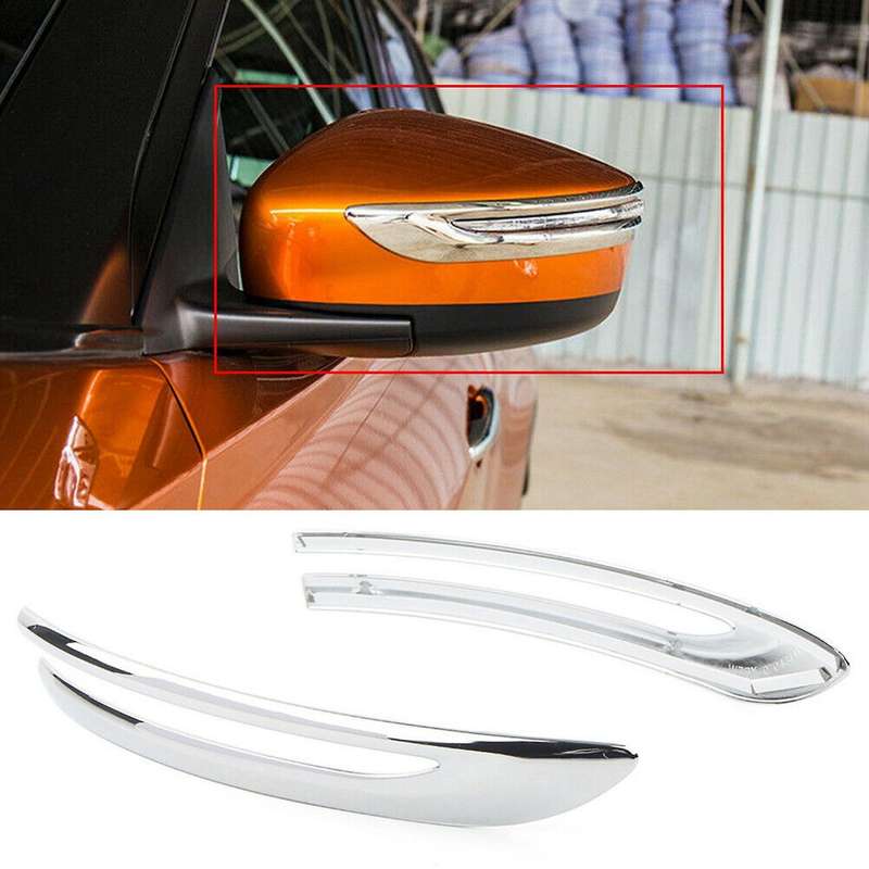 for Kicks 2021 ABS Chrome Rearview Mirror Cover Strip Rear View Mirror Cover Trim