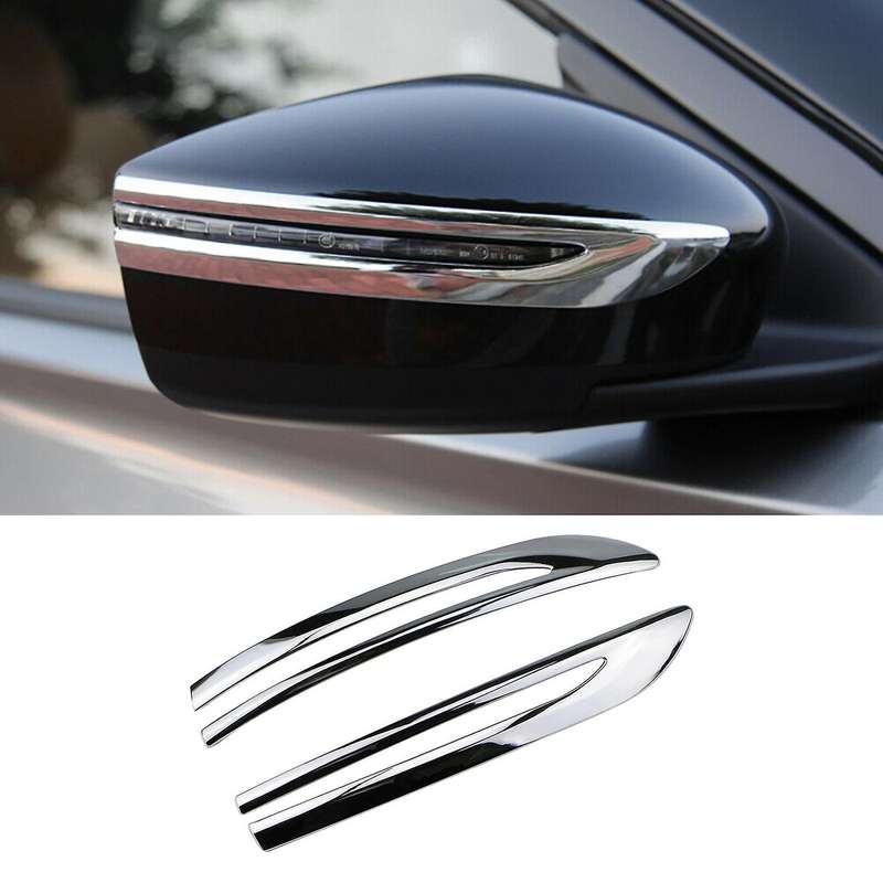 for Kicks 2021 ABS Chrome Rearview Mirror Cover Strip Rear View Mirror Cover Trim