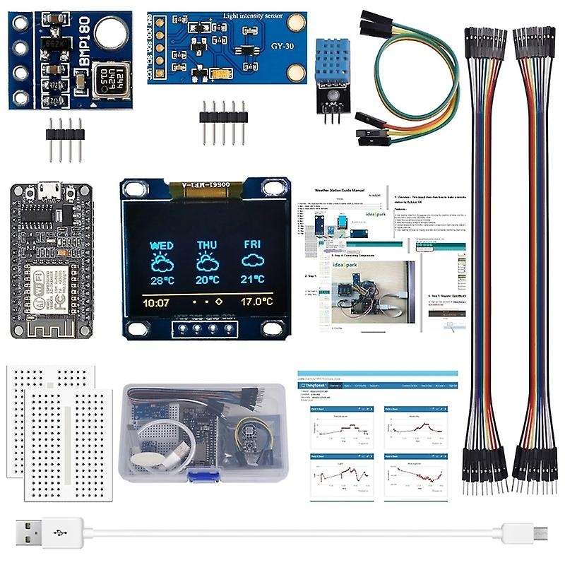 for Kit Sensor Module with 0.96 Inch OLED LCD Display, Relay, Servo Motor, for Startup Projects