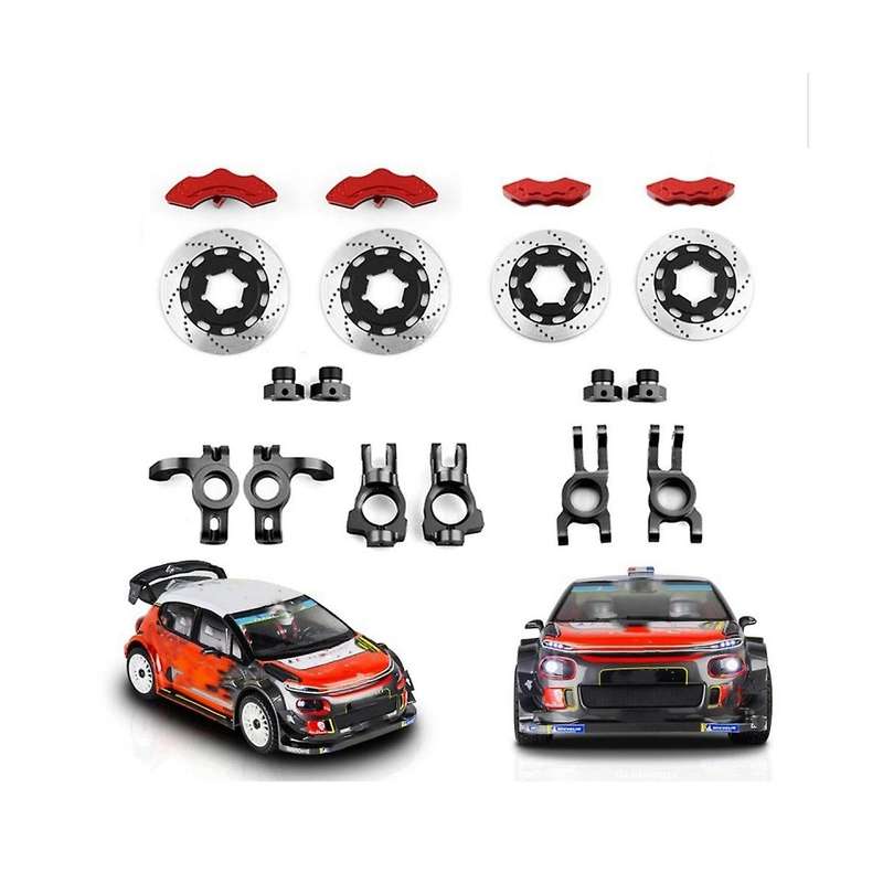 for Kingmotor 1/7 Pulley C3 E8414 E8415 Simulation Disc Brake Caliper Upgrade,red+black