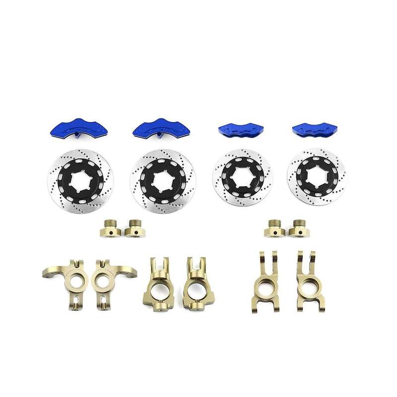 for Kingmotor 1/7 Pulley C3 E8414 E8415 Simulation Disc Brake Caliper Upgrade,blue+black