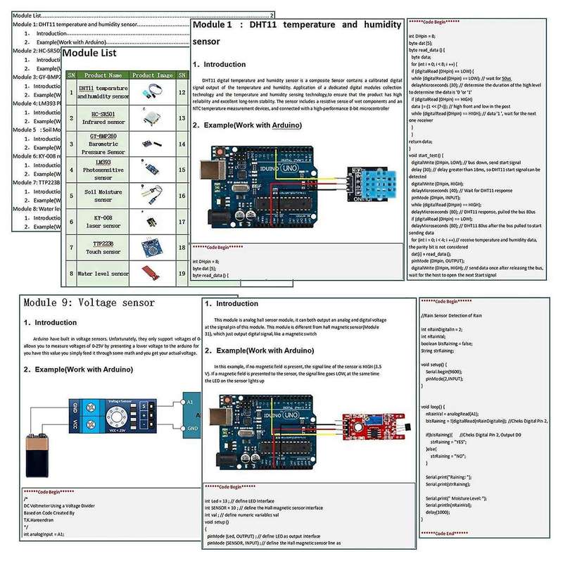 for Kit 22 in 1 Sensor Modules Kit