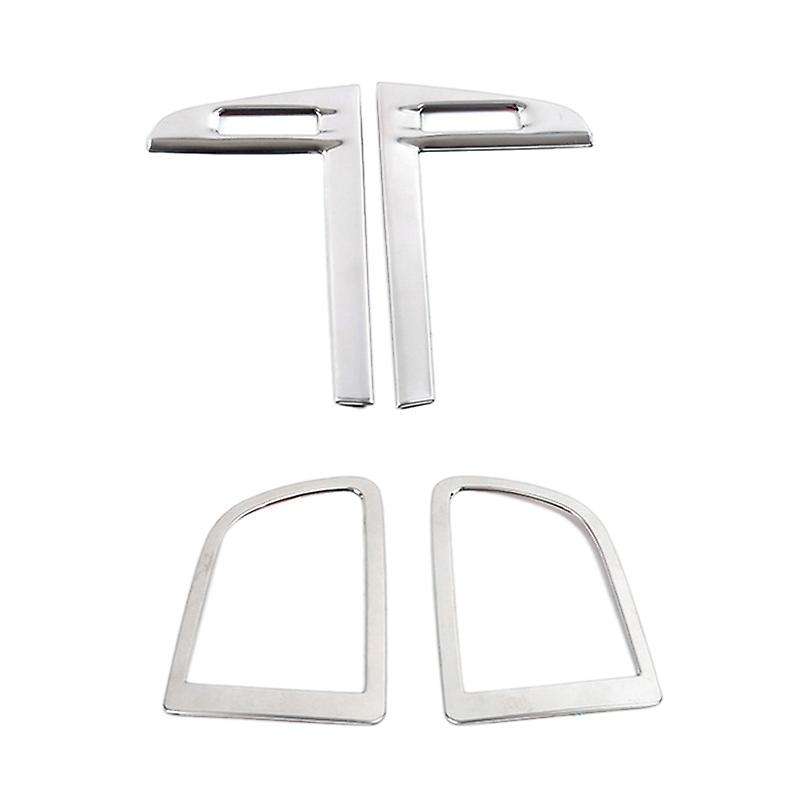 for Koleos 17-20 Center Console Air Conditioning AC Outlet Vent Frame Cover Trim Stainless Steel for