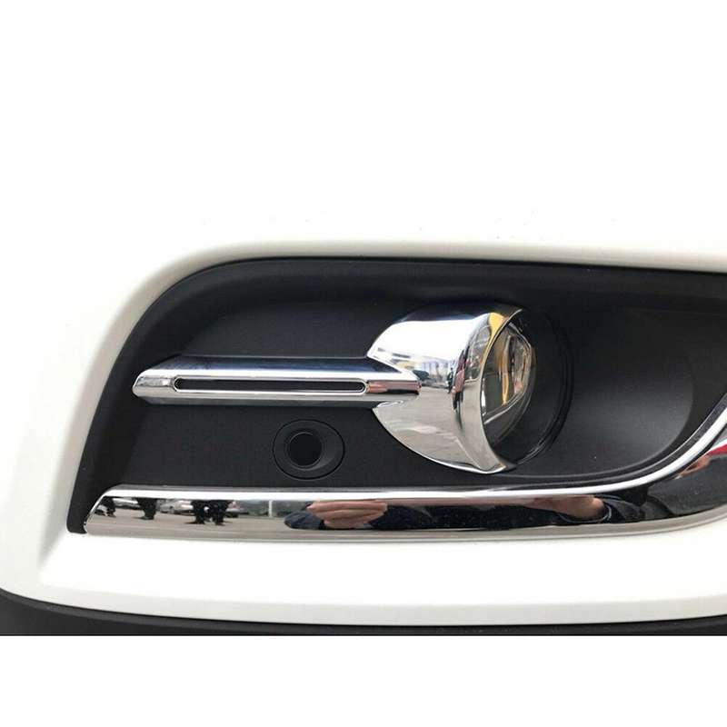 for Koleos QM6 2016 - 2020 Car Front Fog Light Lamp Cover Frame Trim Bezel Garnish Decoration