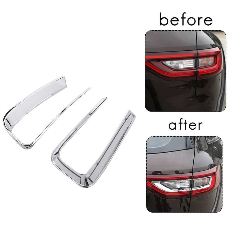 for Koleos Rear Light Lamp Cover Trim Tail Light Sticker Molding Car Accessories Styling 4Pcs