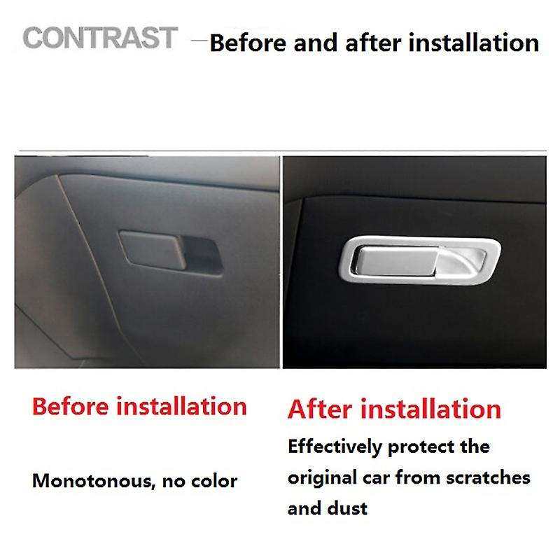 for KX5 2016-2020 Car Chrome Interior Glove Box Cover Door Handle Catch Trim Center Console Accessor