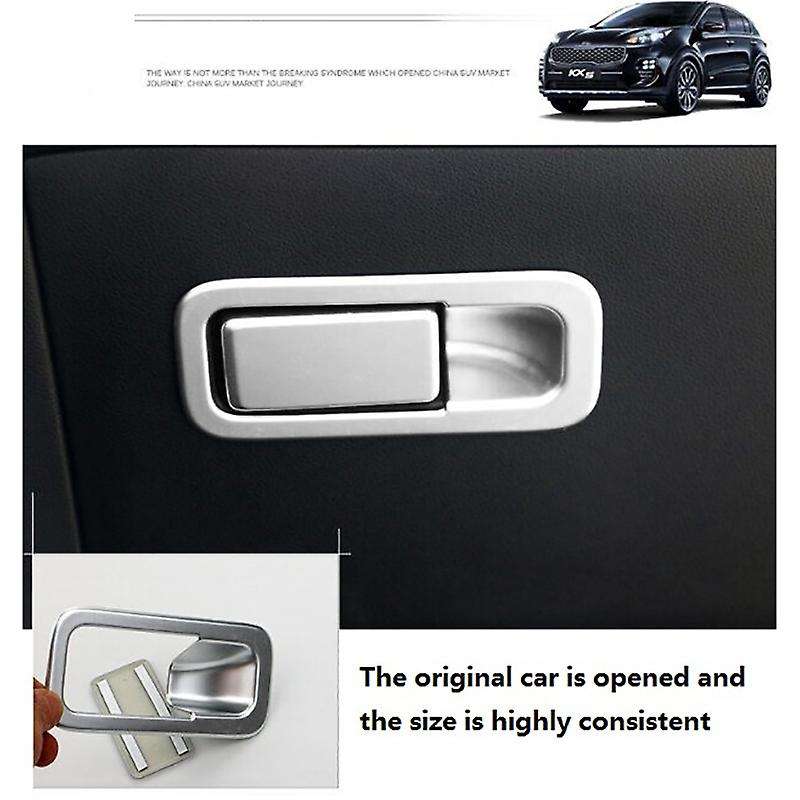 for KX5 2016-2020 Car Chrome Interior Glove Box Cover Door Handle Catch Trim Center Console Accessor