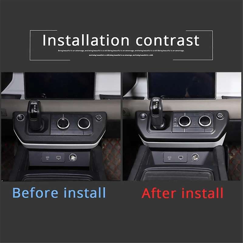 for Land 90 110 2020-2023 Lhd Center Console Gear Shift Panel Frame Cover Trim Accessories,matte Bl